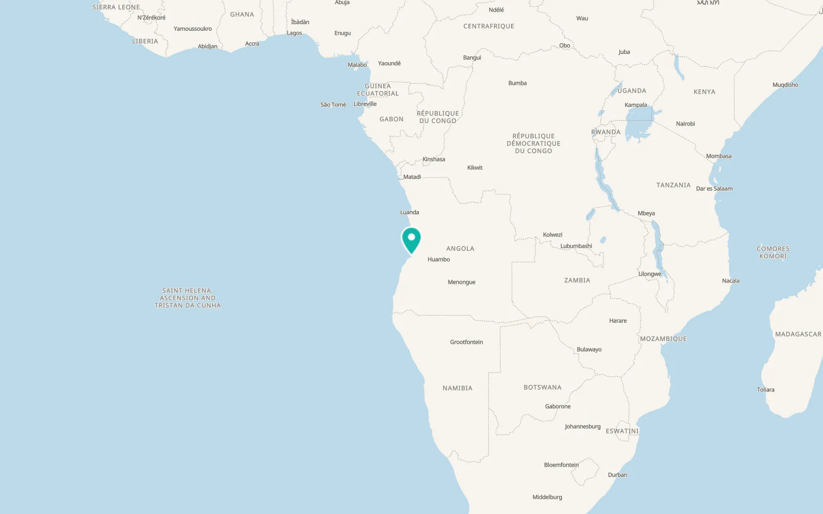 Map of Benguela