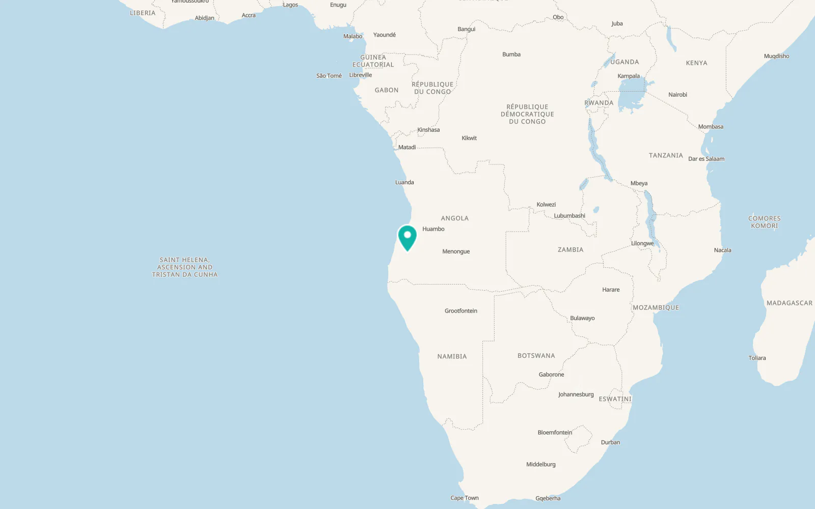 Map of Lubango