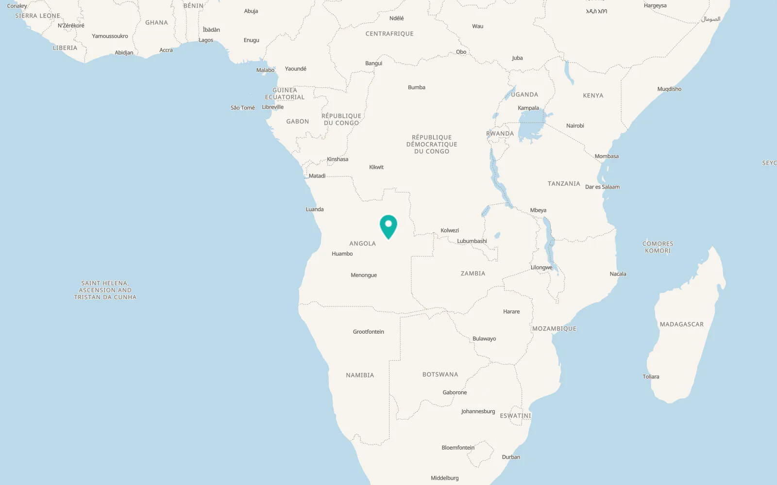 Map of Luena