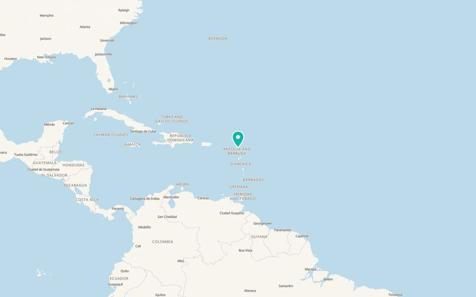 Map of Barbuda Parish