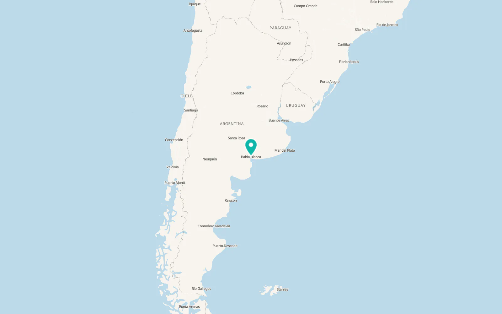 Map of Bahía Blanca