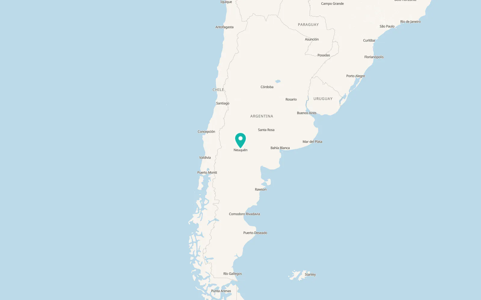 Map of Neuquén