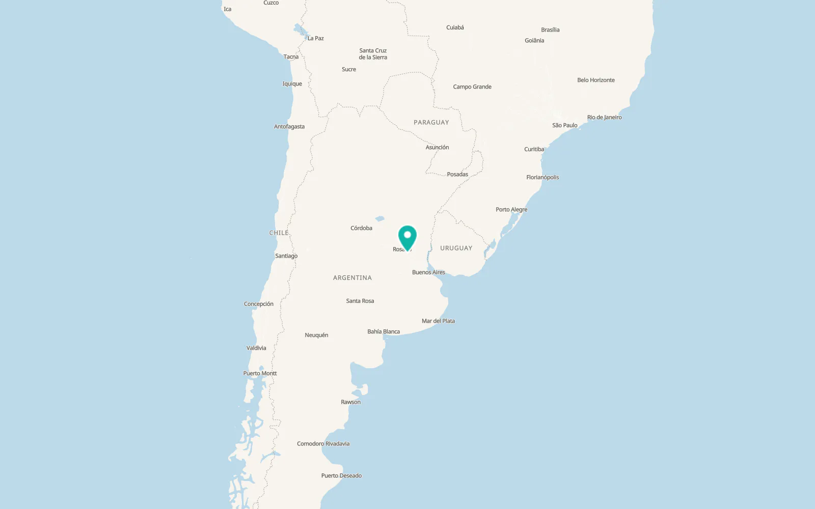 Map of San Nicolás de los Arroyos