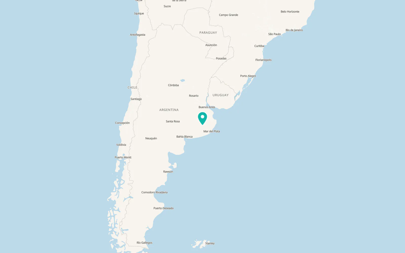 Map of Tandil