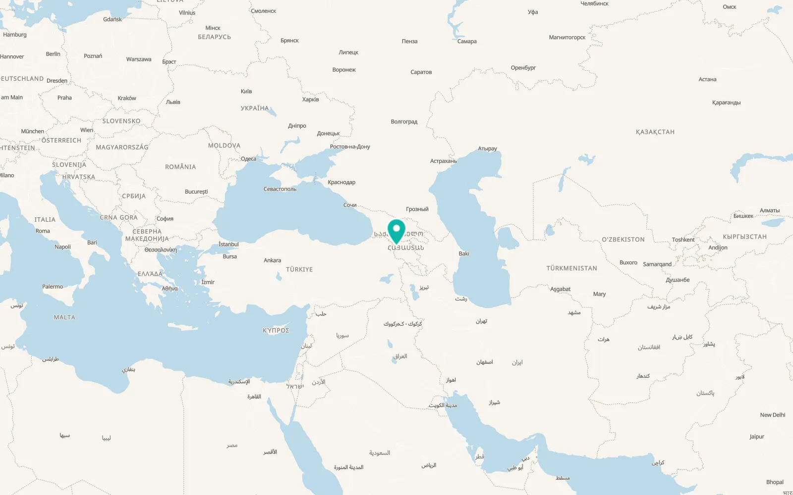 Map of Gyumri