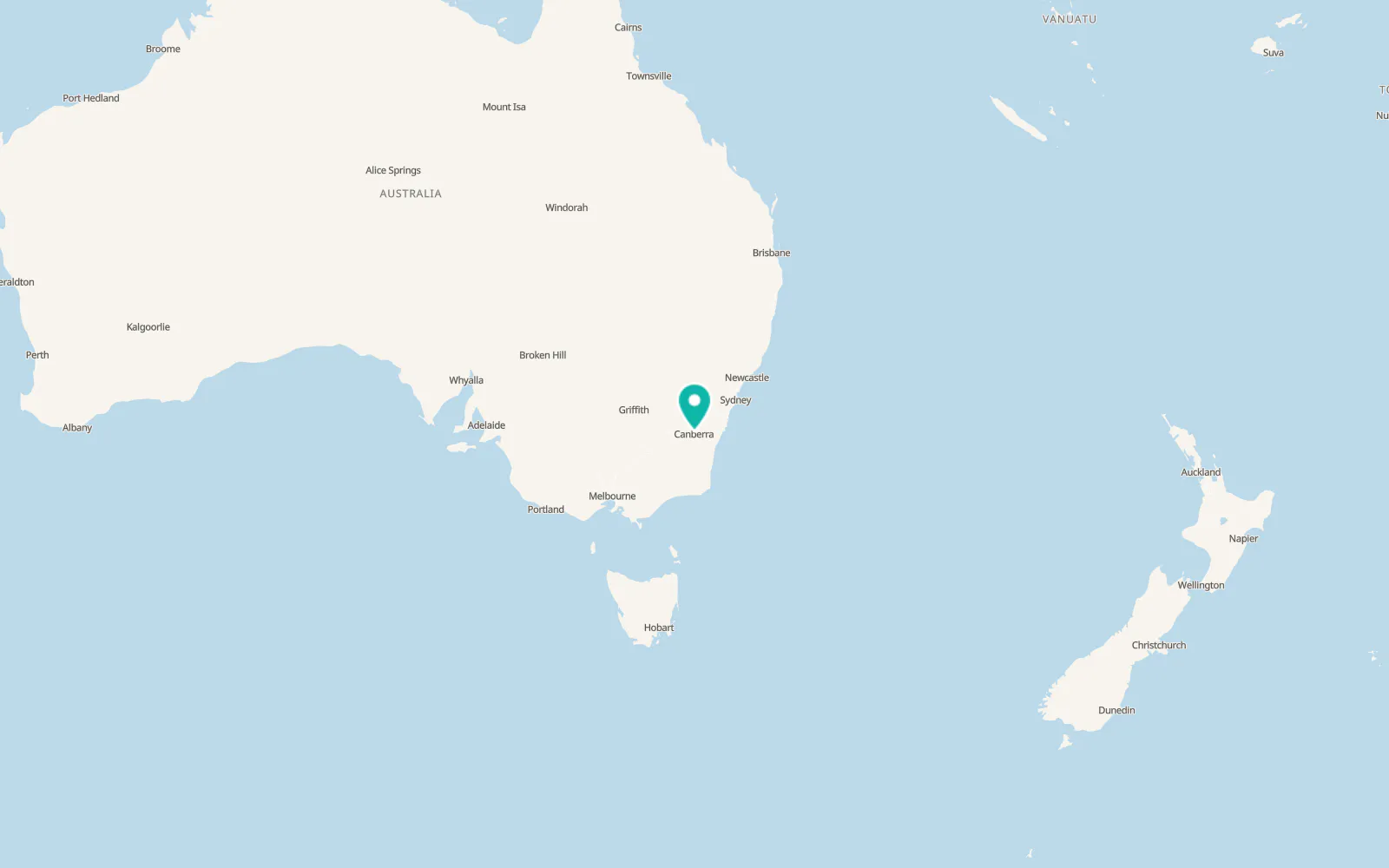 Map of Canberra