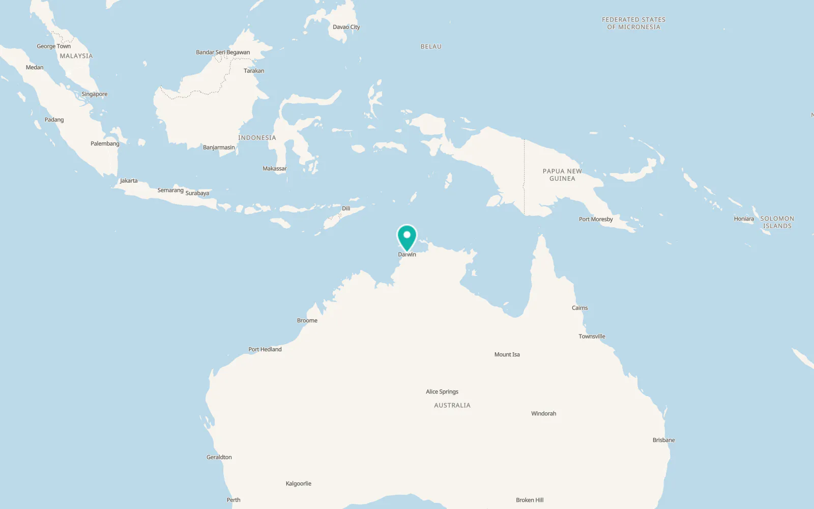 Map of Darwin