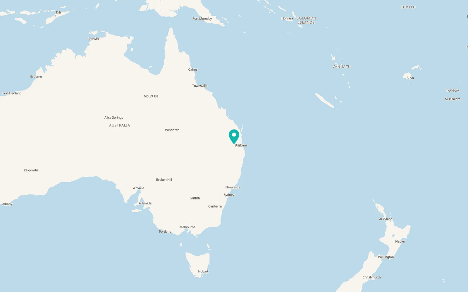 Map of Toowoomba