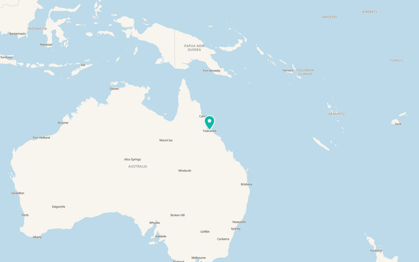 Map of Townsville