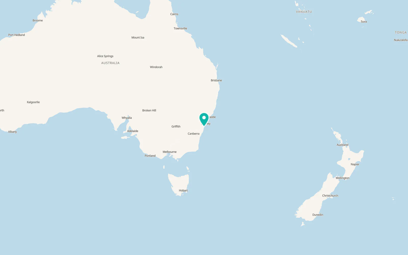 Map of Wollongong