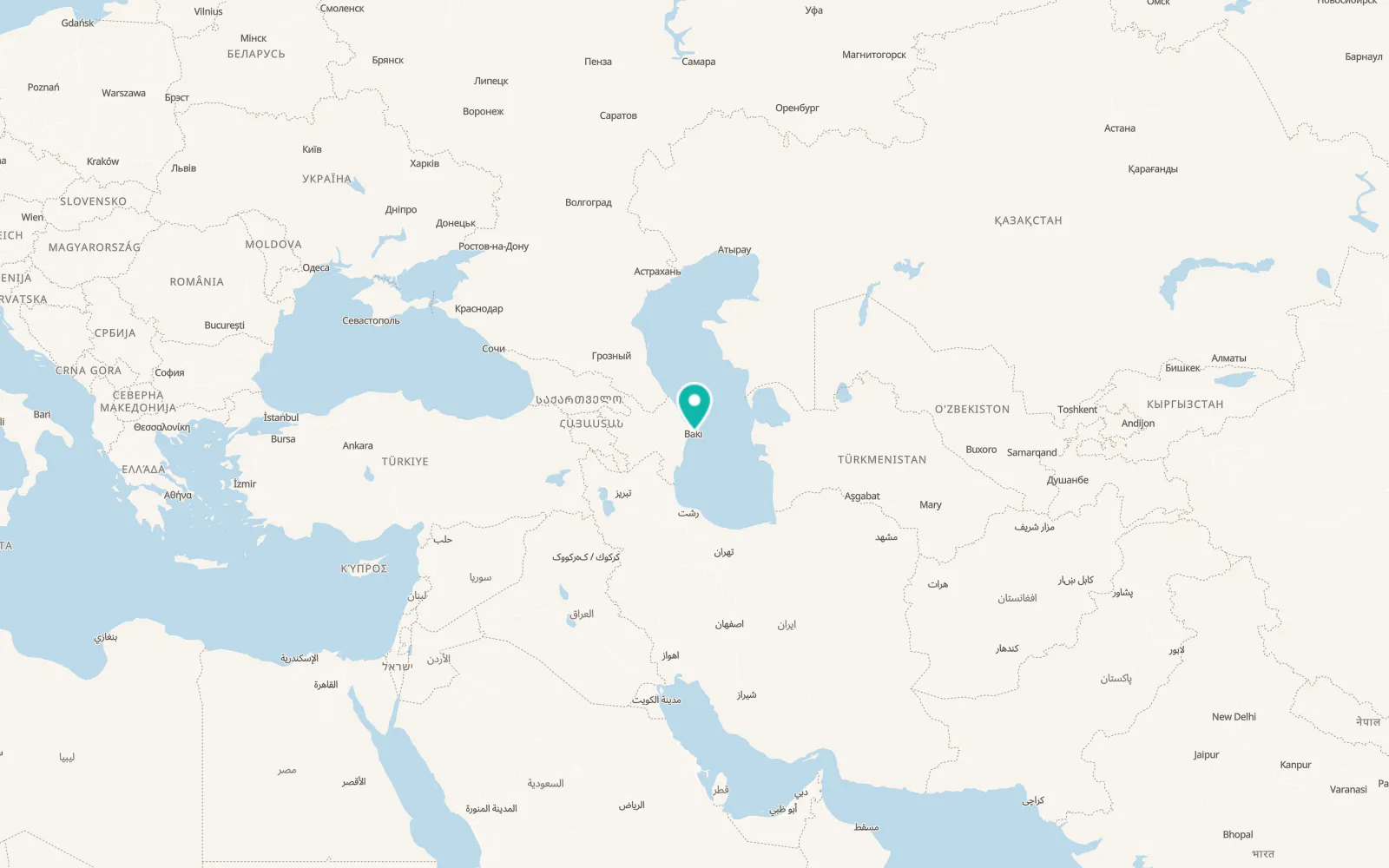Map of Baku