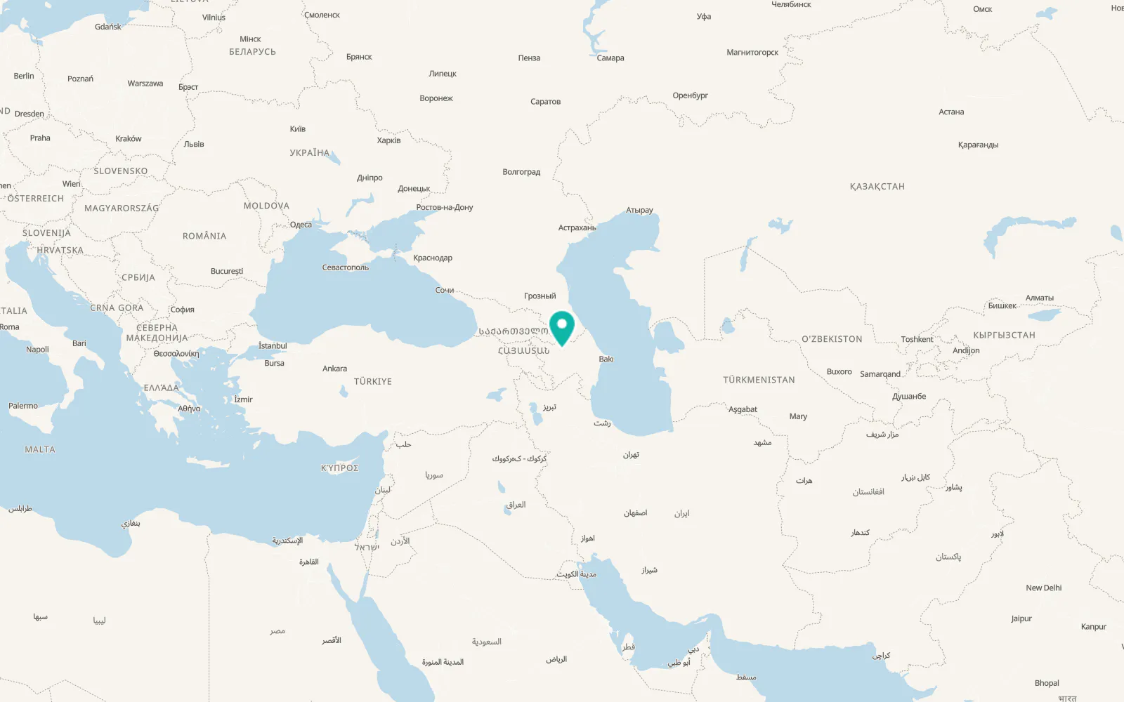 Map of Mingachevir