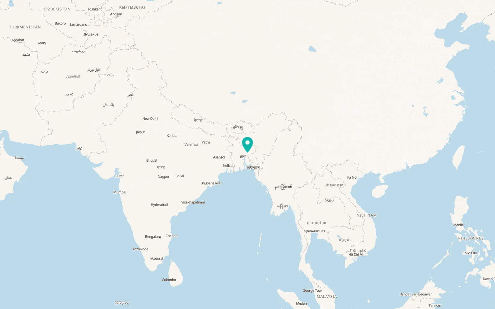 Map of Ashuganj City