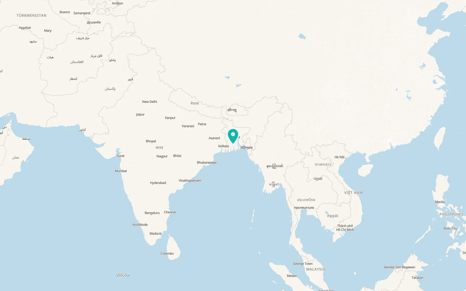 Map of Bagerhat
