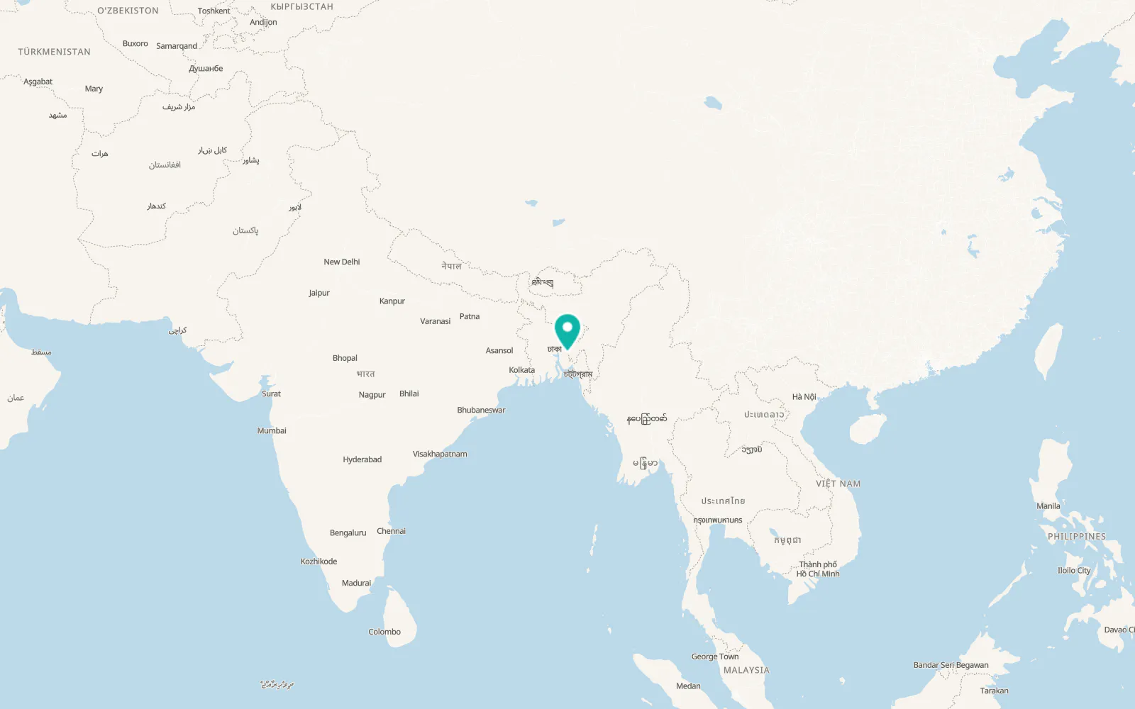 Map of Comilla