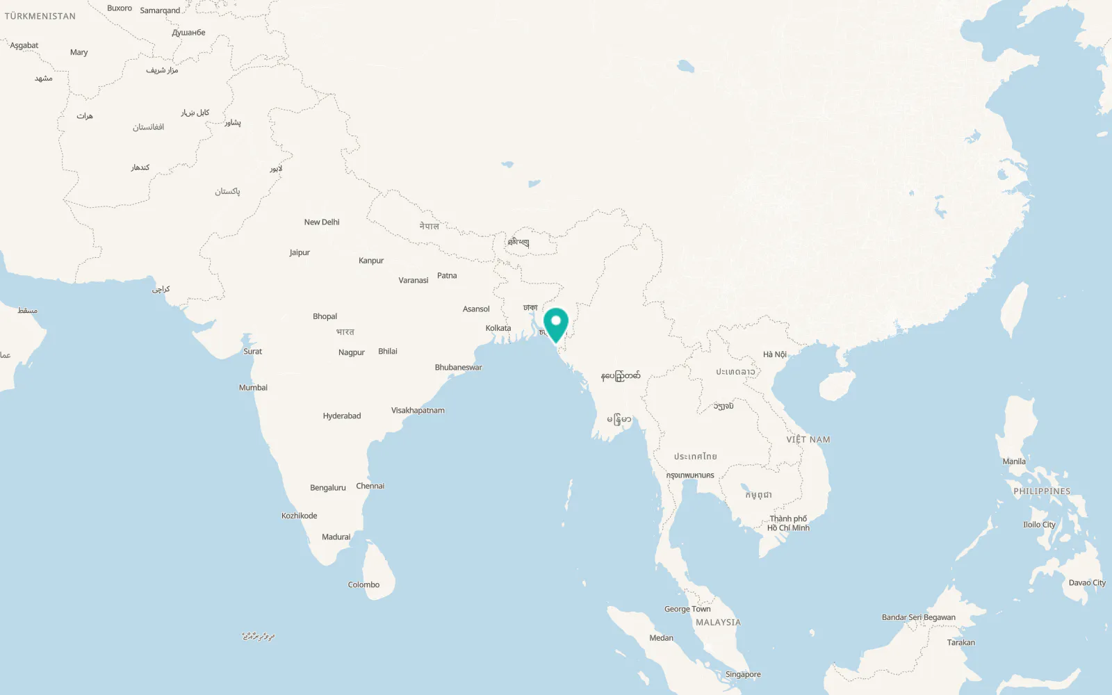Map of Cox’s Bāzār