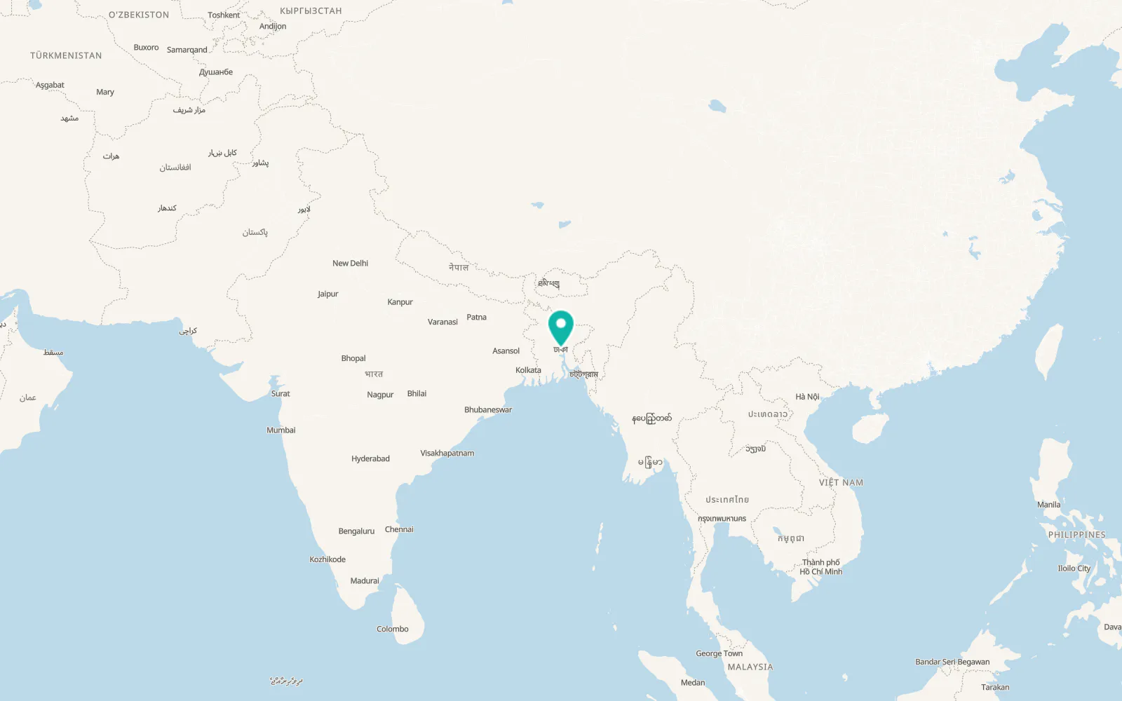Map of Dhaka