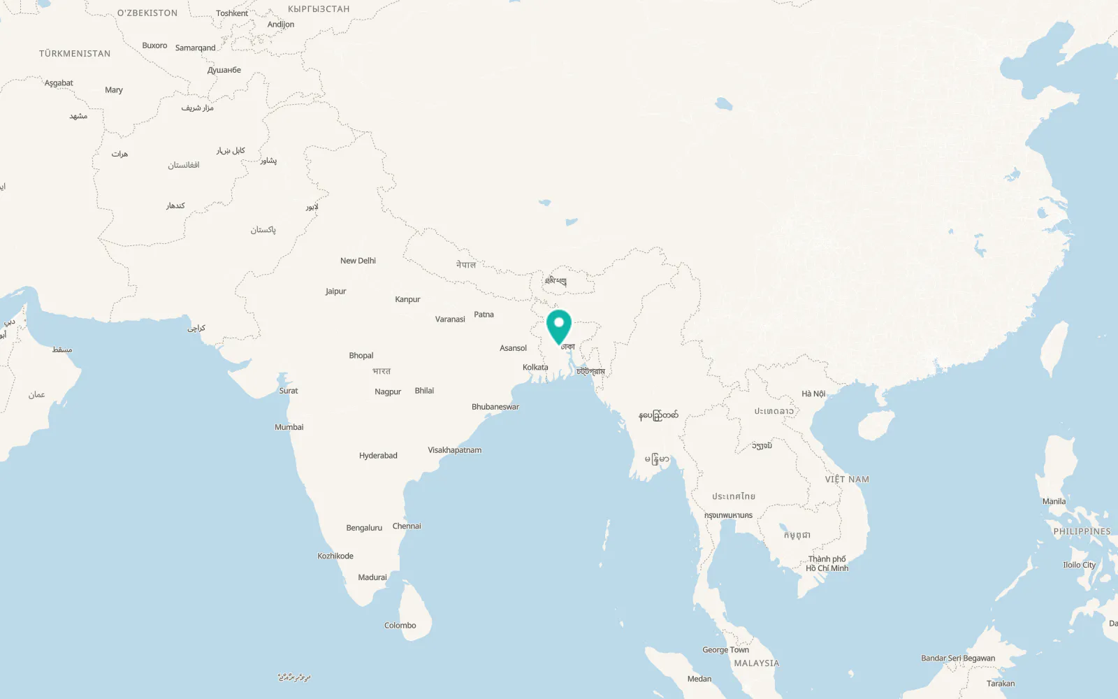Map of Farīdpur