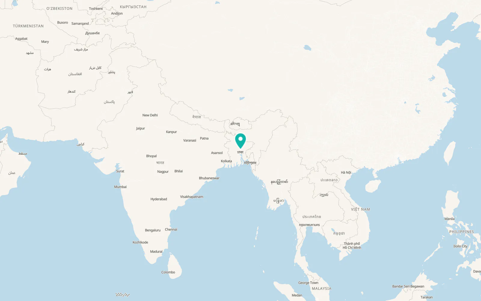 Map of Gazipur