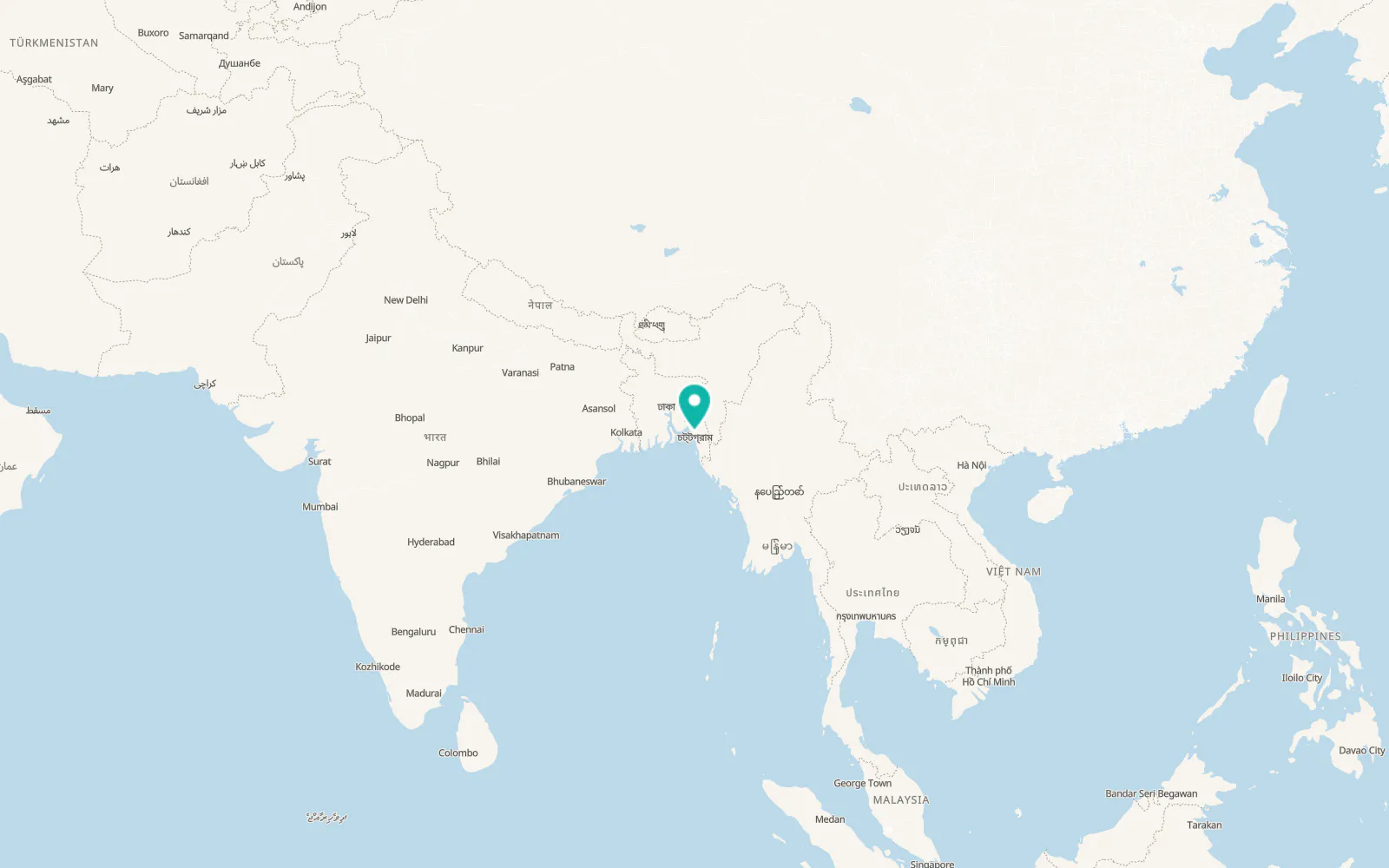 Map of Hāthazāri