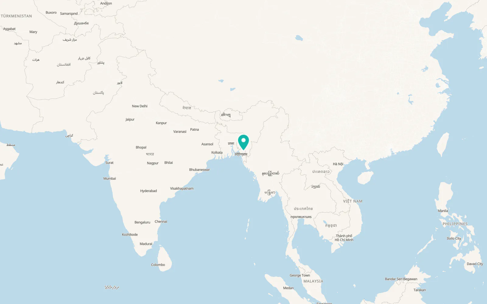 Map of Rangamati