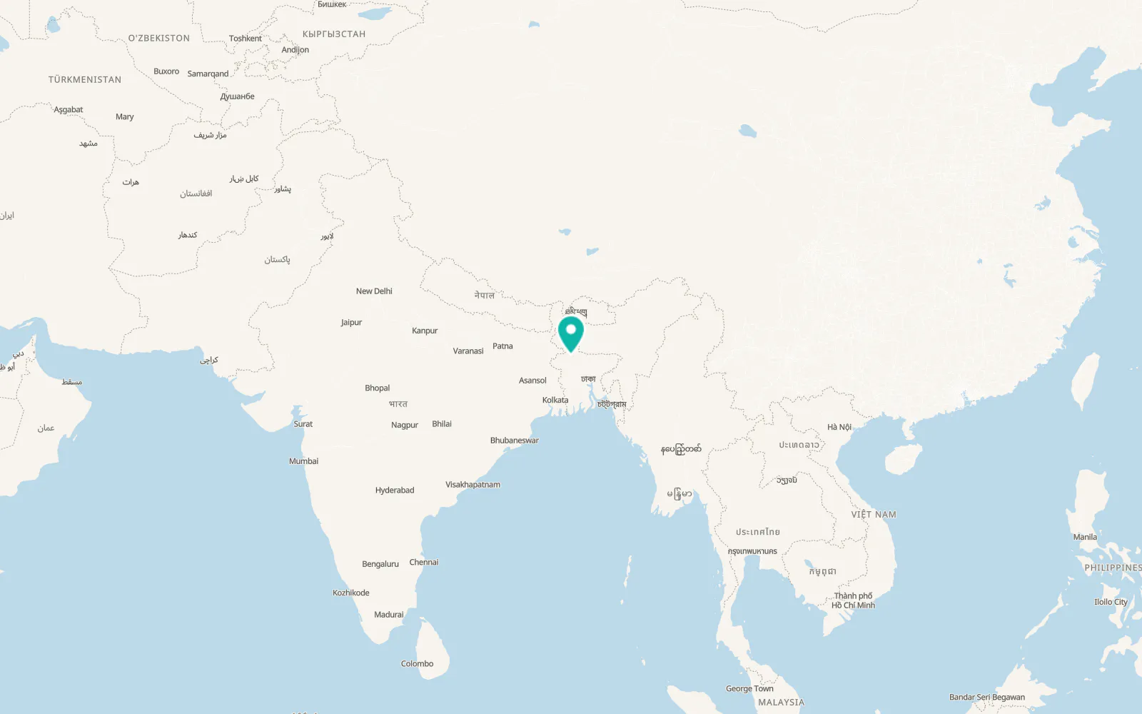 Map of Shibganj