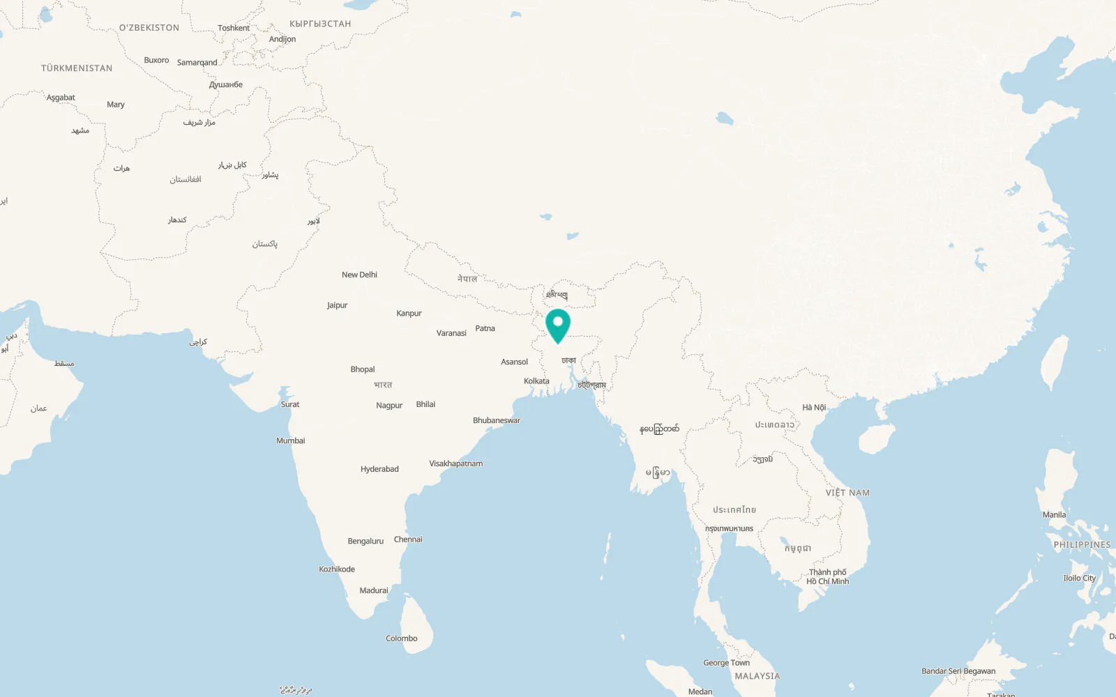 Map of Sirajganj