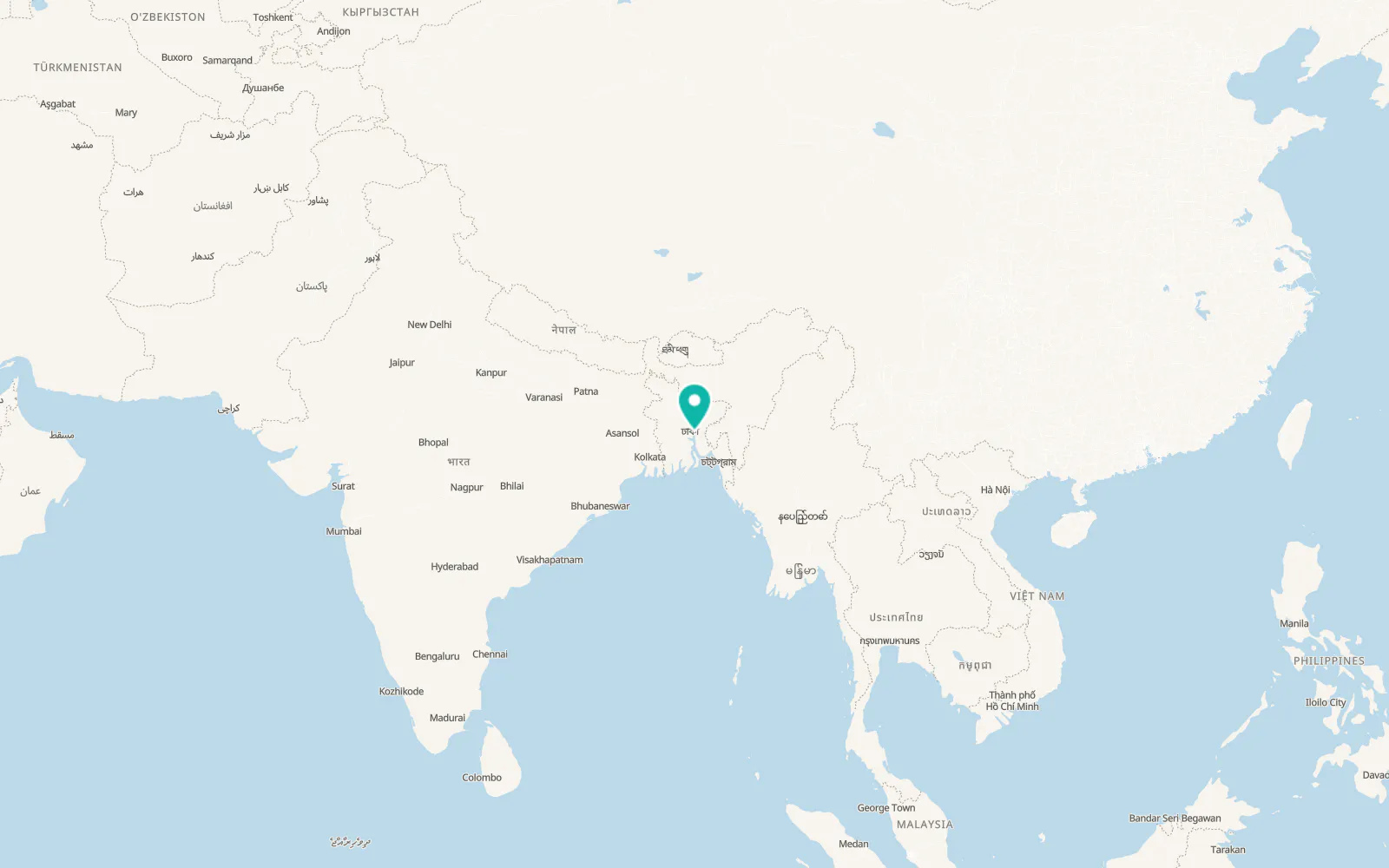 Map of Sonārgaon