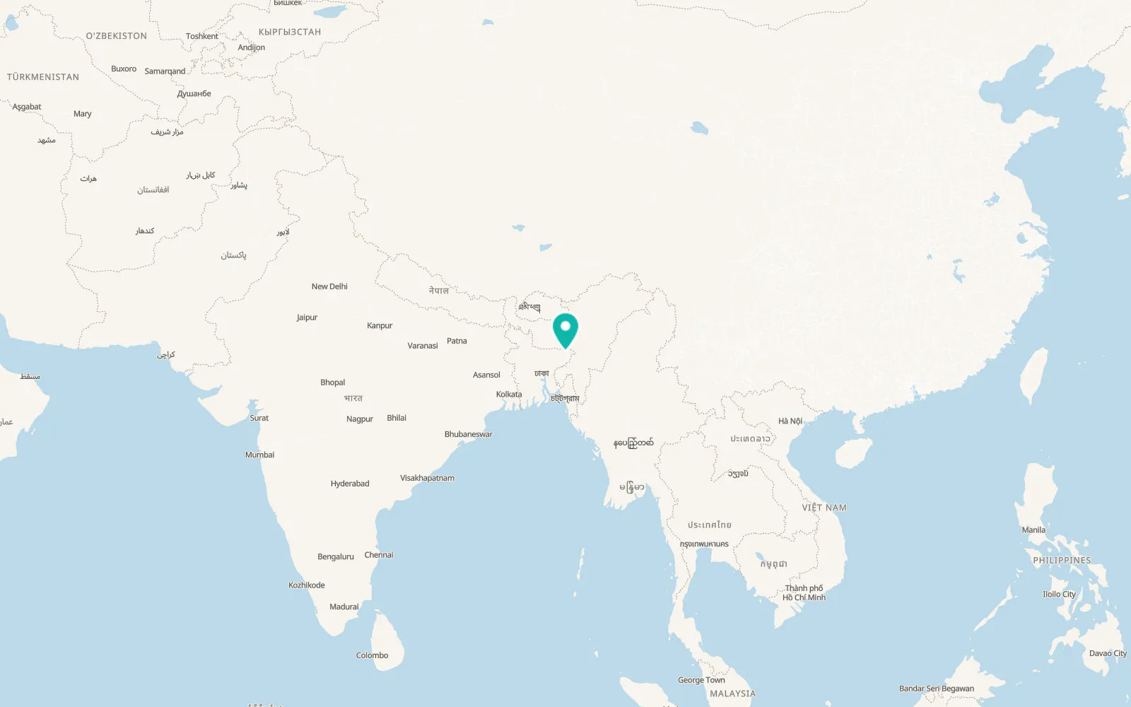Map of Sylhet