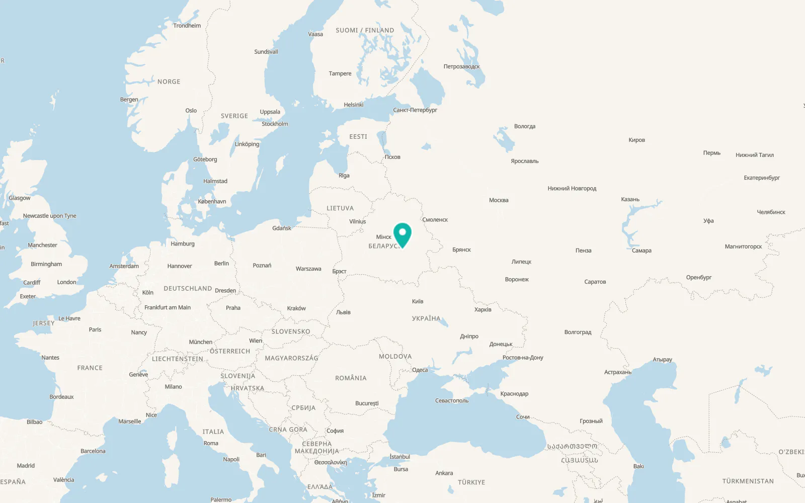Map of Bobruysk