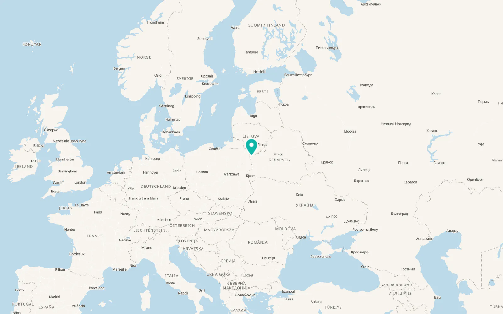 Map of Hrodna