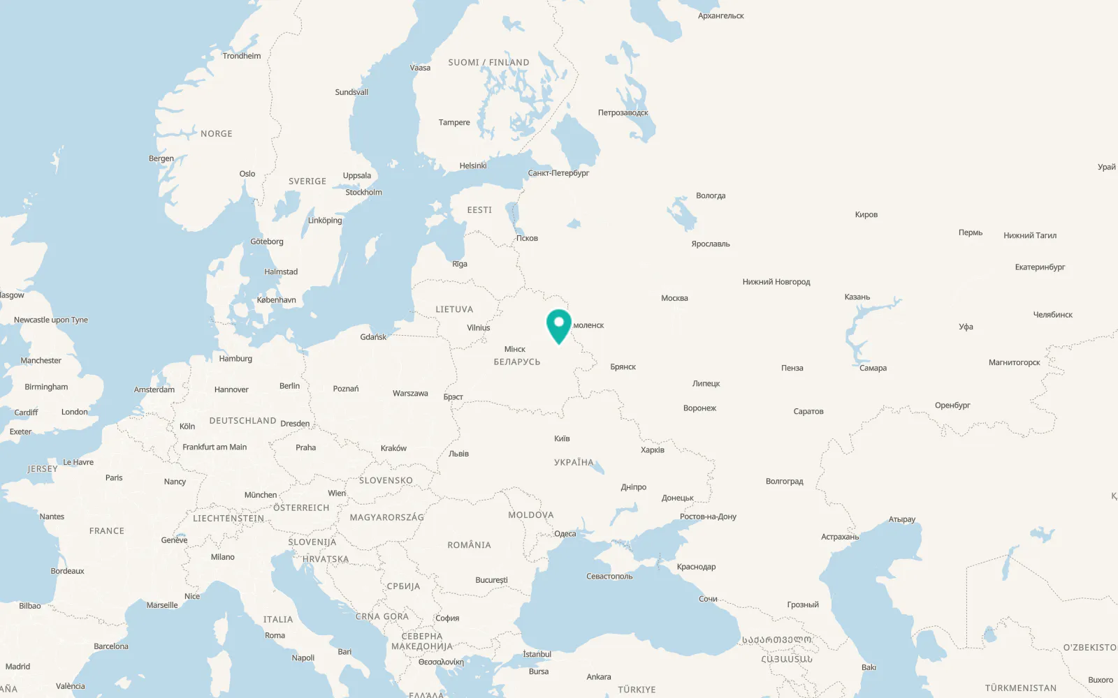 Map of Mahilyow