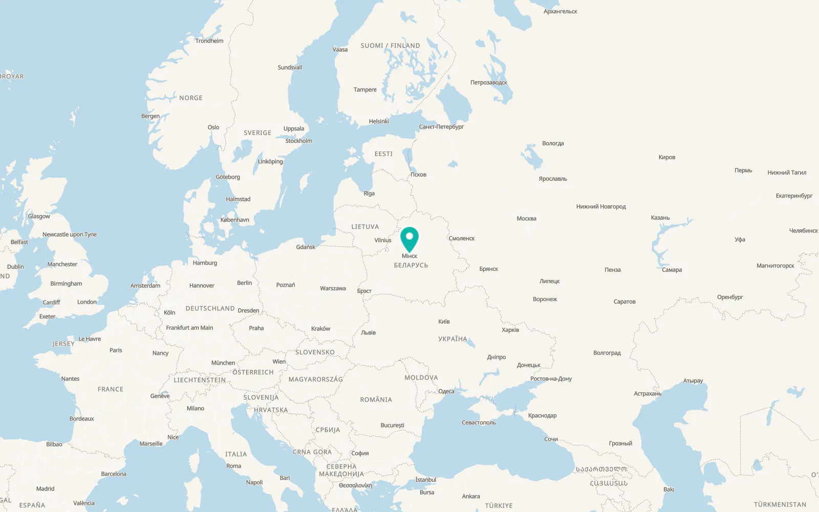 Map of Minsk