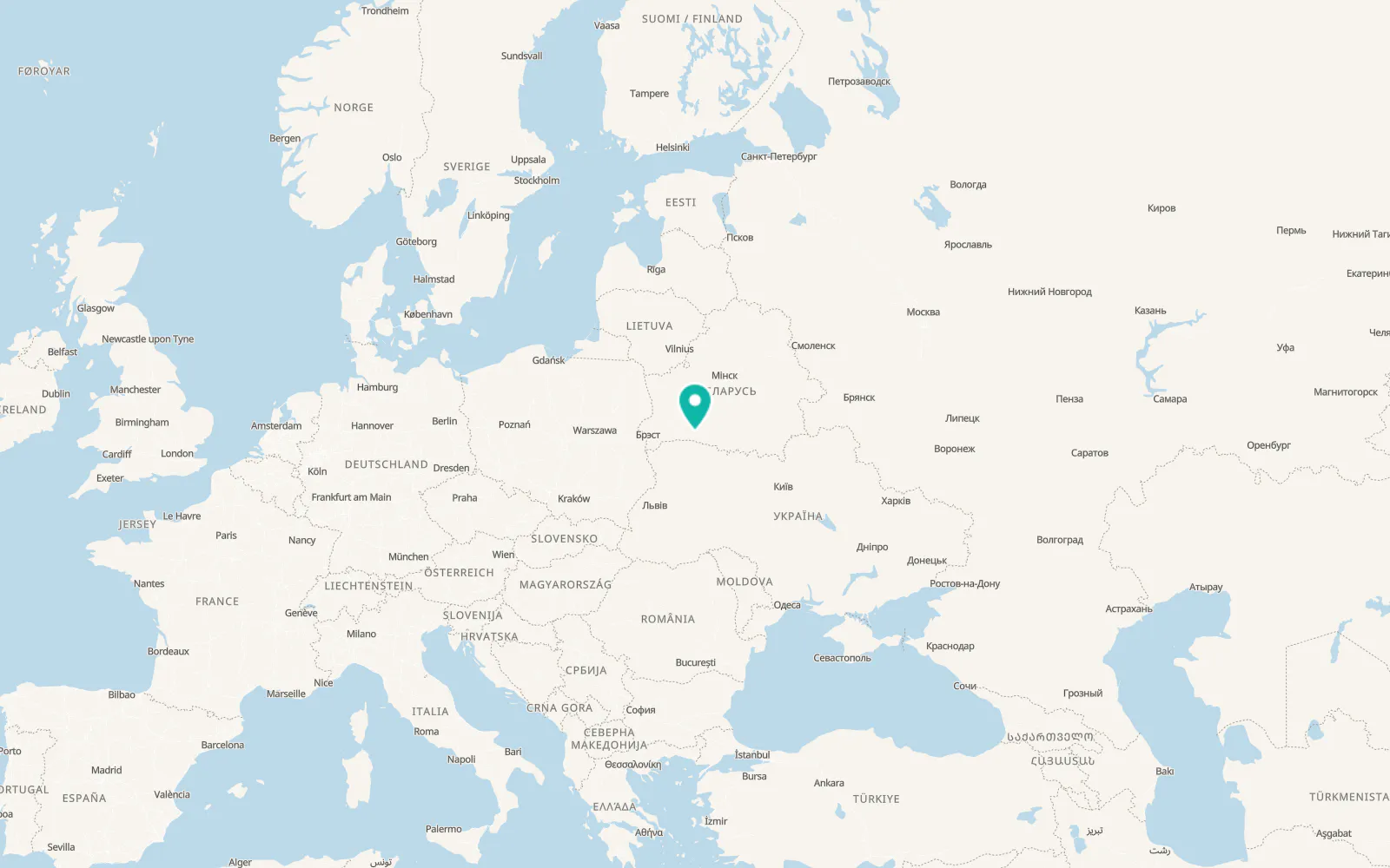 Map of Pinsk