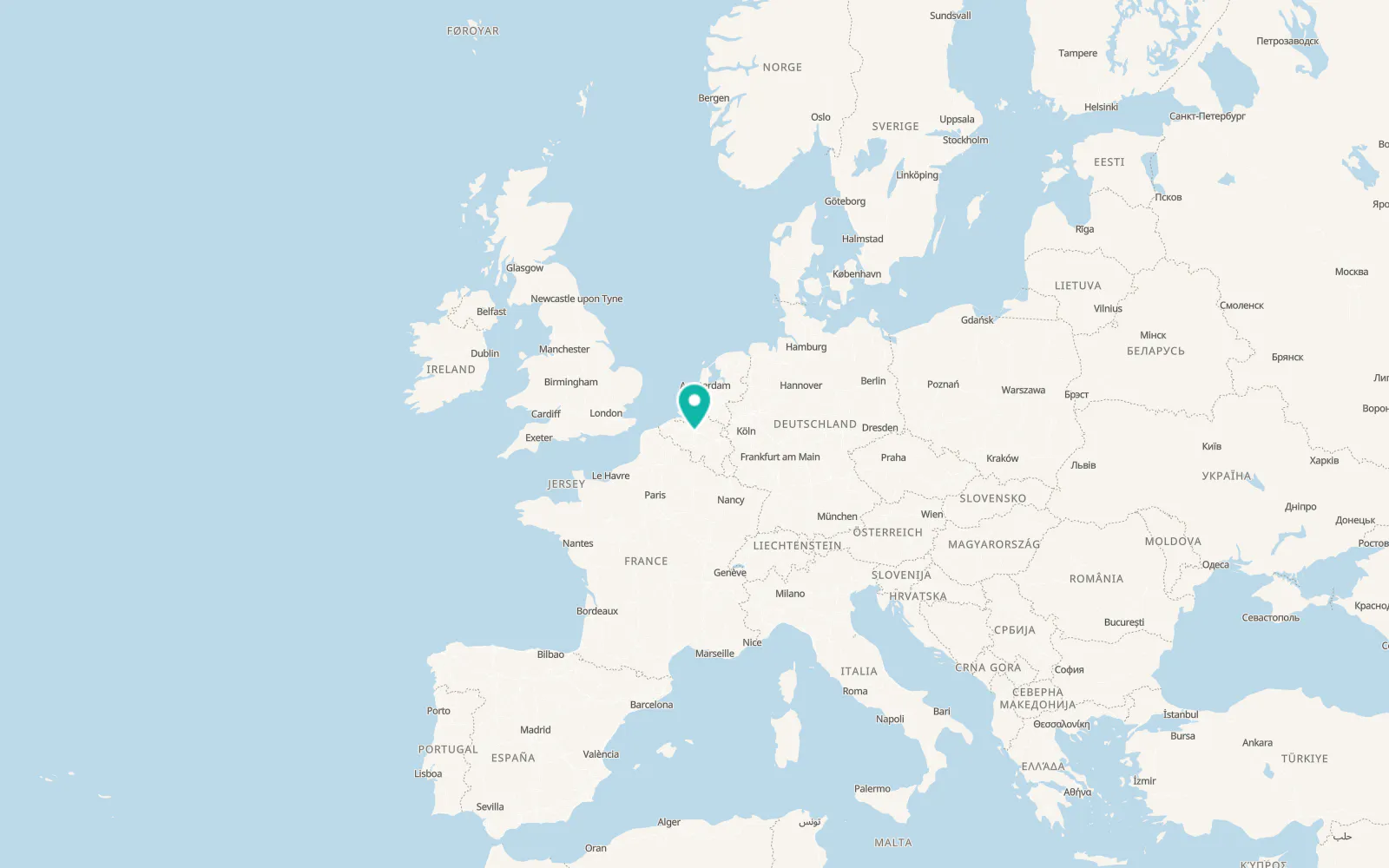 Map of Brussels