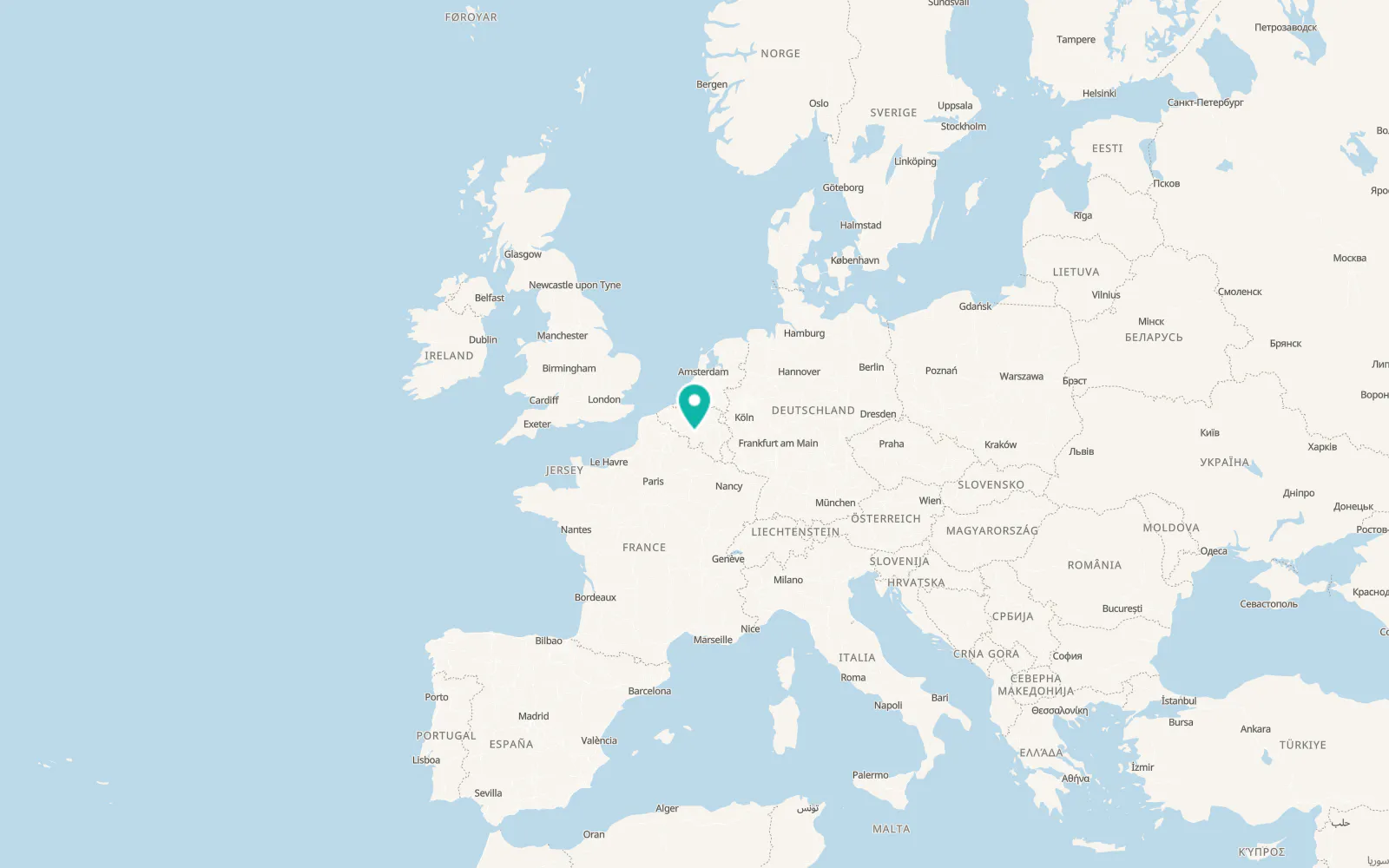 Map of Charleroi