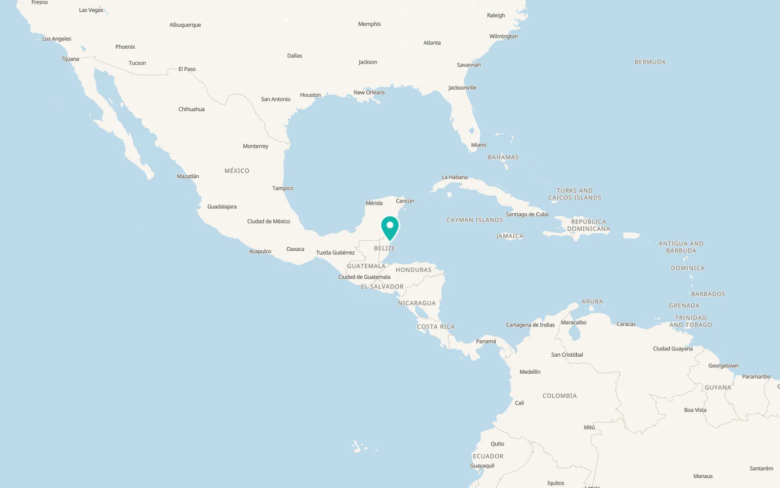 Map of Belize City