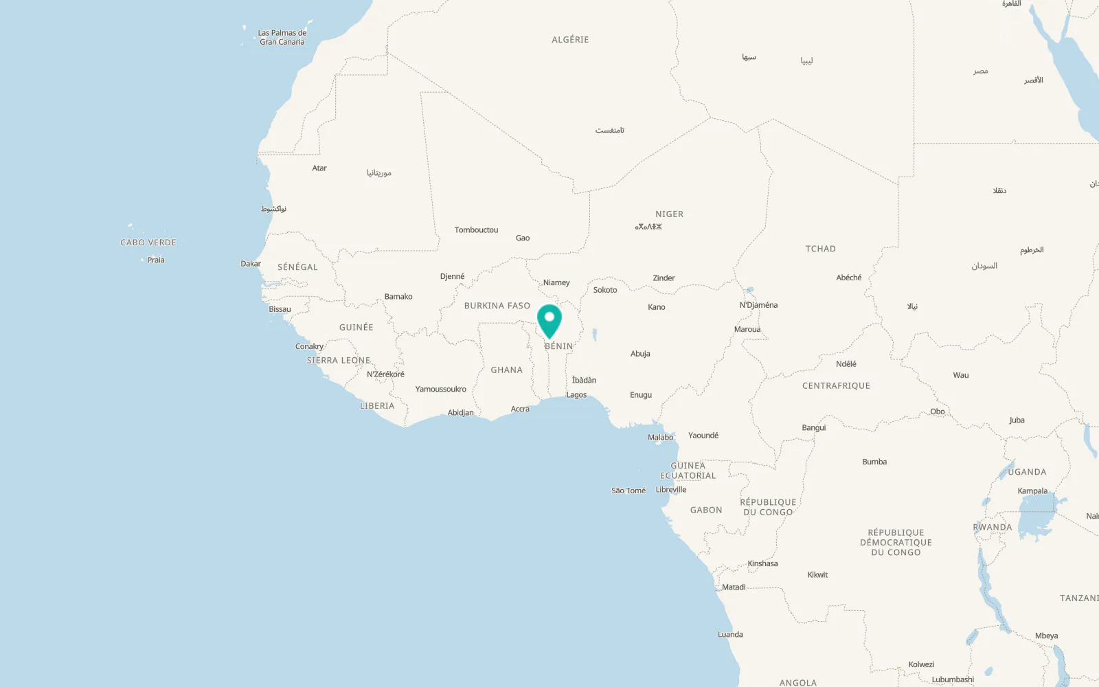 Map of Djougou