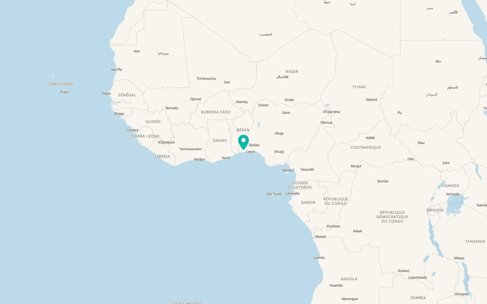 Map of Godomè
