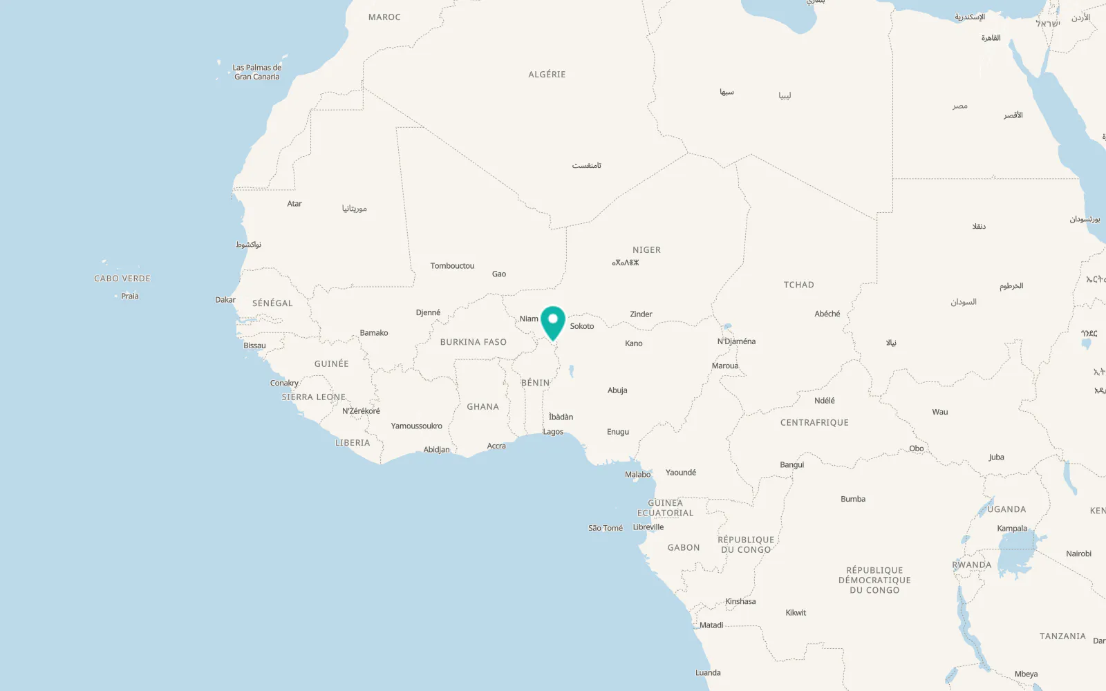 Map of Malanville