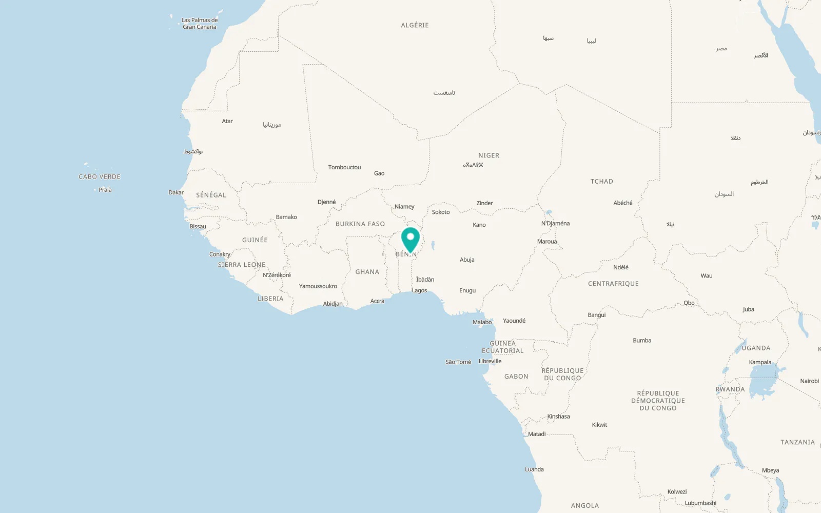 Map of Parakou