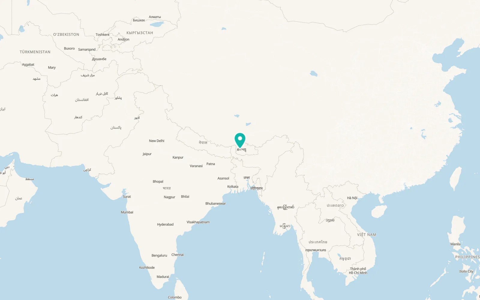 Map of Paro