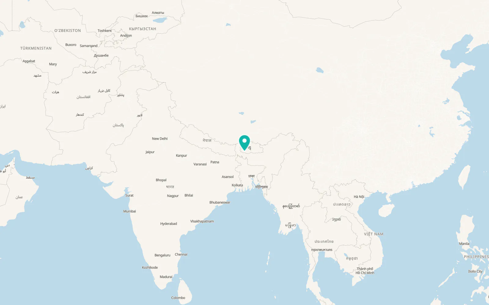 Map of Phuntsholing