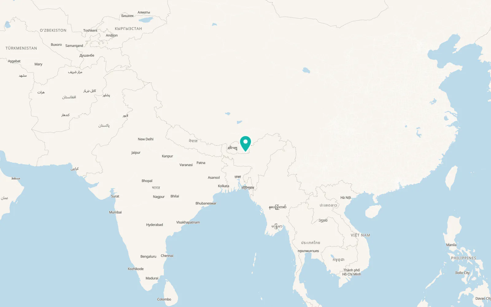 Map of Samdrup Jongkhar