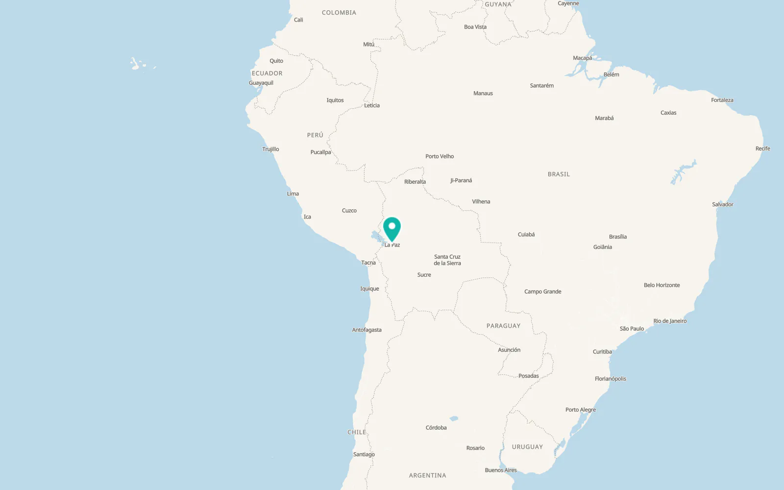 Map of La Paz