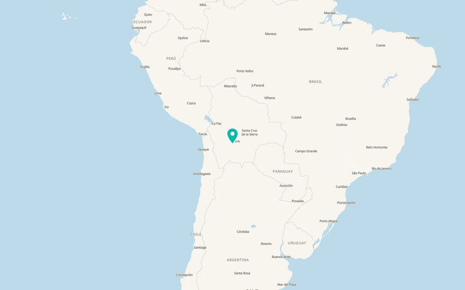 Map of Potosí