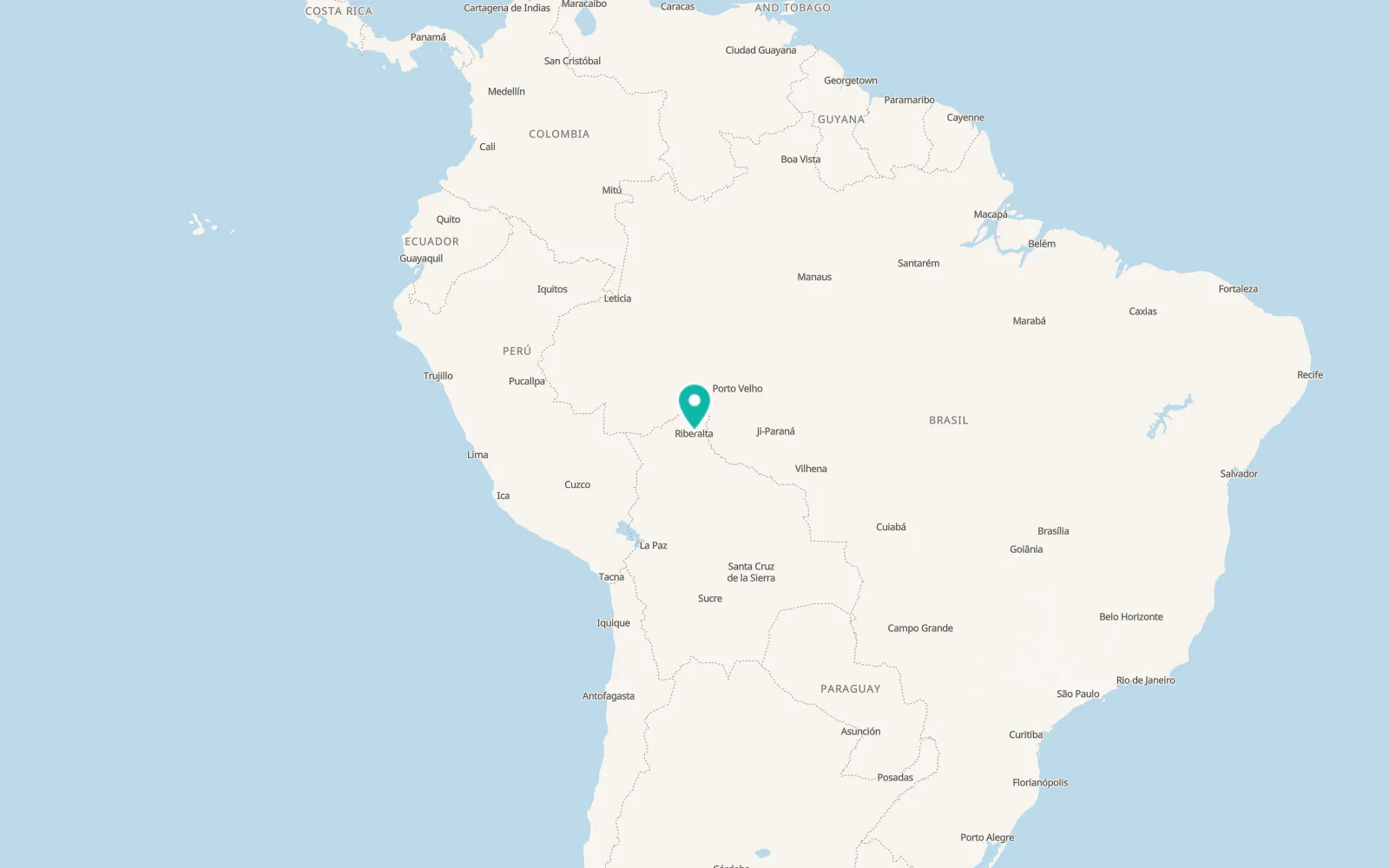 Map of Riberalta