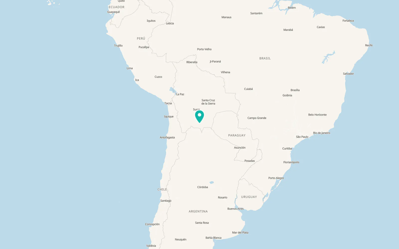 Map of Tarija