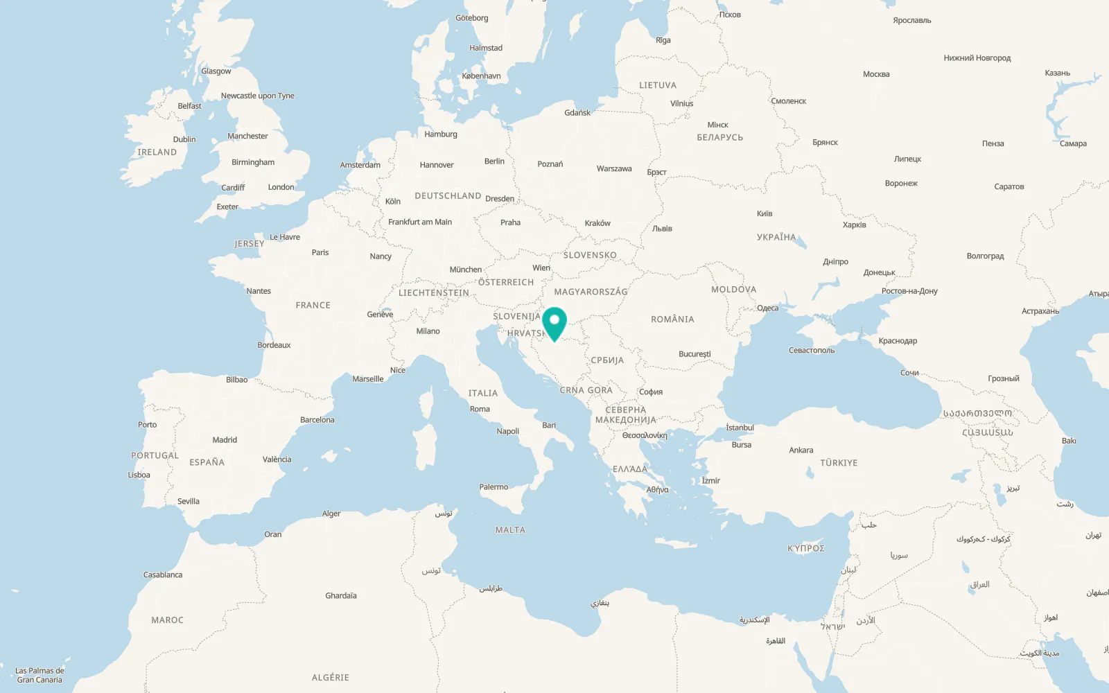 Map of Banja Luka