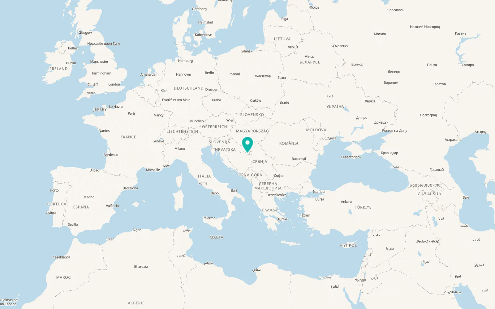 Map of Brčko